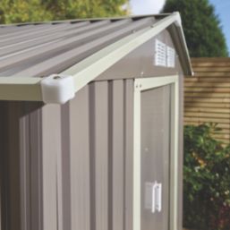 Rowlinson Trentvale 6' 6" x 3' 6" (Nominal) Apex Metal Shed Light Grey