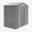 Rowlinson Trentvale 6' 6" x 3' 6" (Nominal) Apex Metal Shed Light Grey