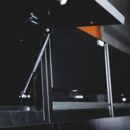 Bunker  Black 16 Piece Modular Storage Set with Steel Worktop