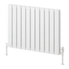 Reina Piatto Double 600mm x 820mm 3005BTU White Horizontal Designer Radiator