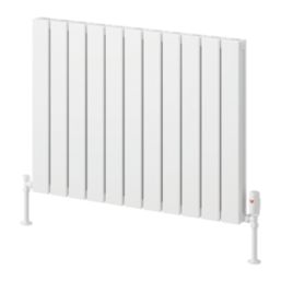 Reina Piatto Double 600mm x 820mm 3005BTU White Horizontal Designer Radiator