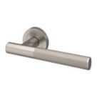 Smith & Locke Damgan Door Handle Pair Satin Nickel