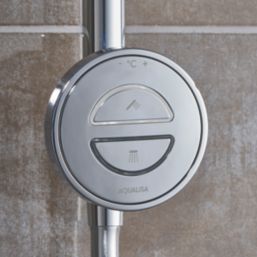 Aqualisa Smart Link Gravity-Pumped Ceiling-Fed Chrome Thermostatic Shower & Bath Filler