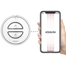 Aqualisa Smart Link Gravity-Pumped Ceiling-Fed Chrome Thermostatic Shower & Bath Filler