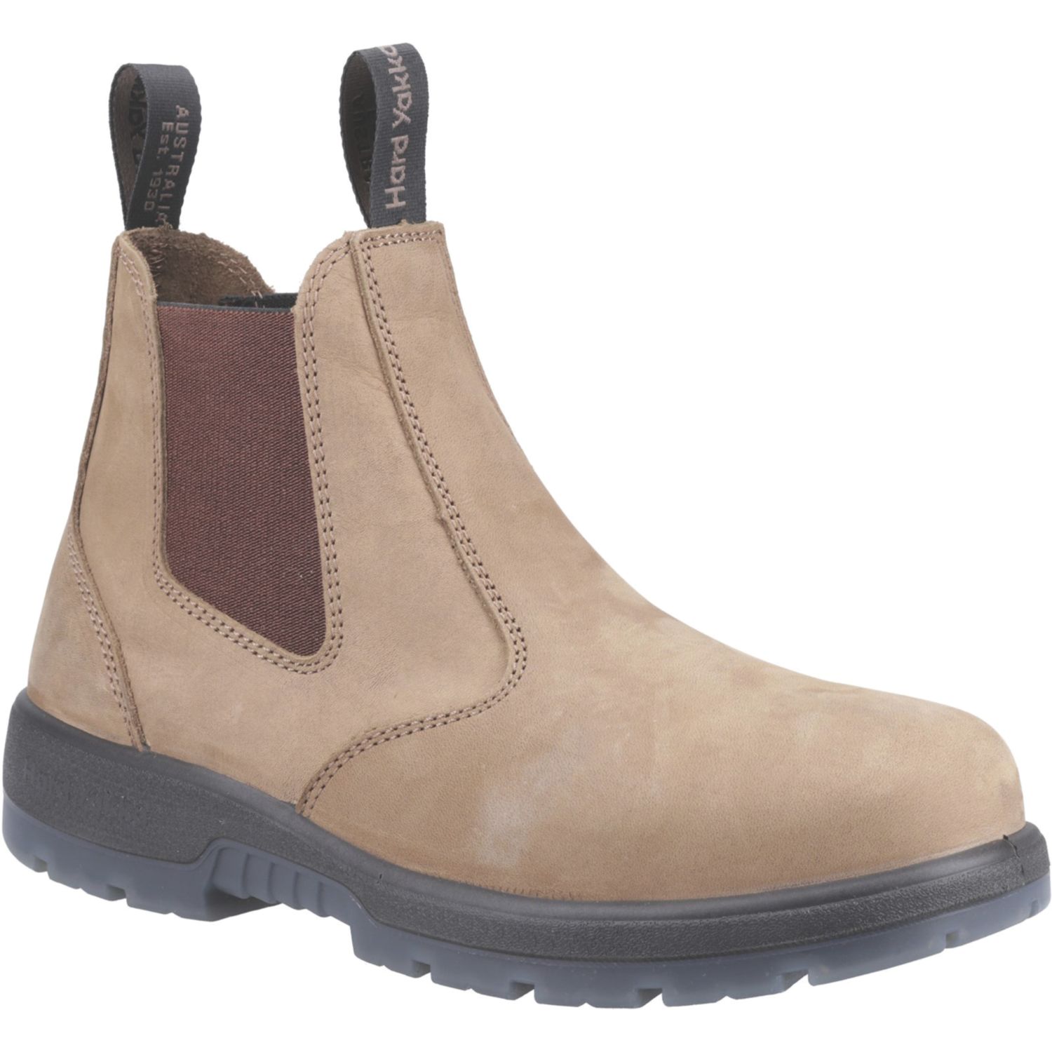 Hard Yakka Outback S3 Size 5 Tan Water-Resistant Steel Toe Cap Safety Dealer Boots (543KE)