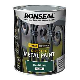 Ronseal Gloss Direct to Metal Paint Rural Green 750ml