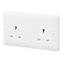 Red ML SN9000UR 13A 2G Unswitched Twin Double Plug Socket 