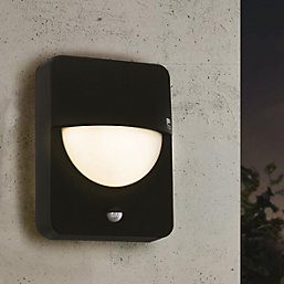 Eglo Salvanesco Outdoor Wall Light With PIR Sensor Black