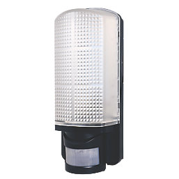 LAP  Indoor & Outdoor Square LED Bulkhead With PIR Sensor Black 8W 670lm