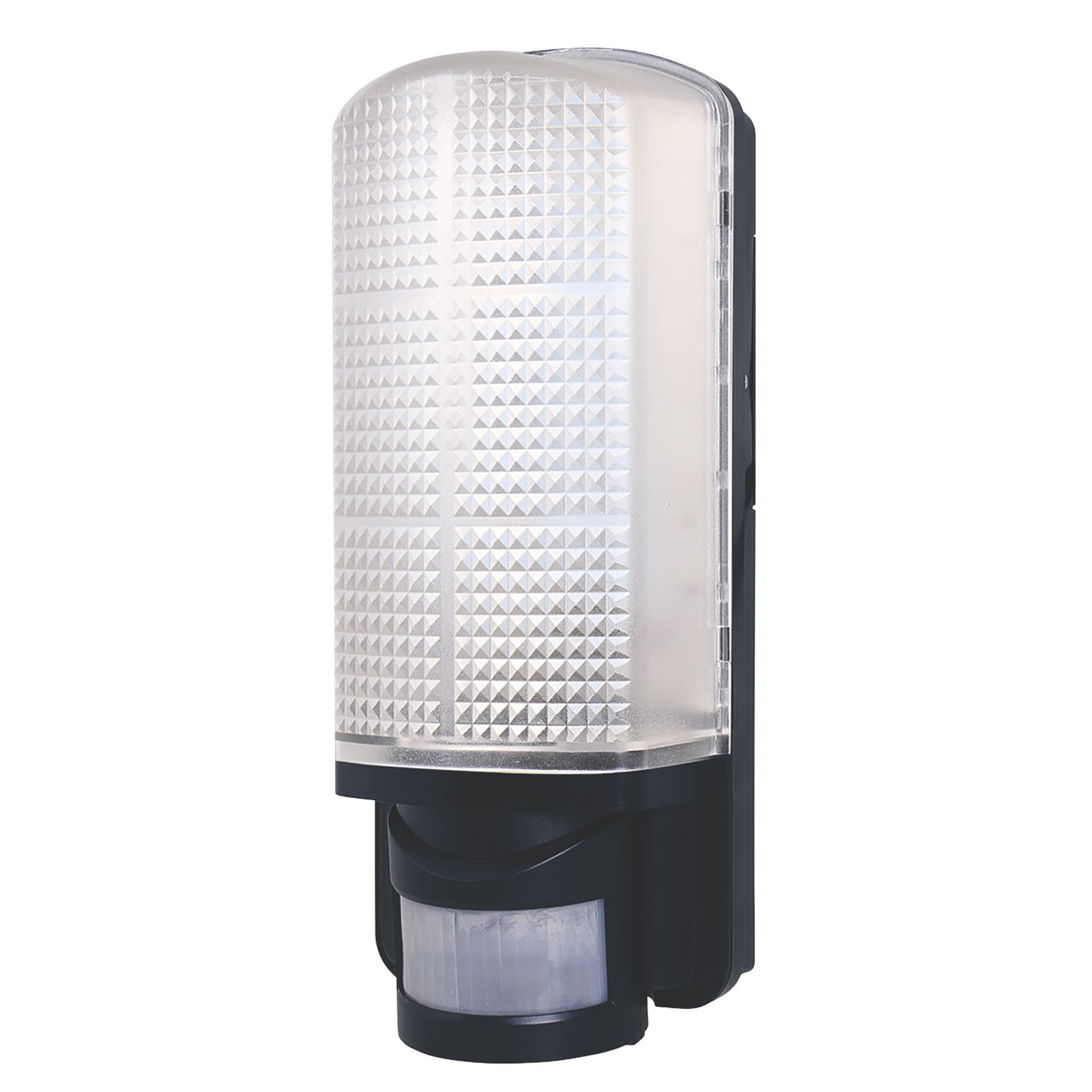 LAP Indoor & Outdoor Square LED Bulkhead With PIR Sensor Black 8W 670lm (543PP)
