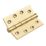 Smith & Locke Polished Brass  Ball Bearing Hinges 100mm x 74.5mm 2 Pack