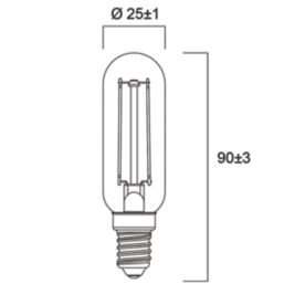 Sylvania ToLEDo Retro V5 CL 827 SL E14 T25 LED Light Bulb  470lm 4.5W