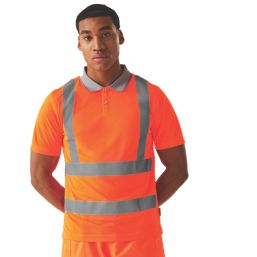 Regatta Pro Contract Hi-Vis Polo Shirt Orange Medium 39.5" Chest