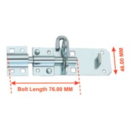 Smith & Locke Brenton Gate Bolt Silver 76mm