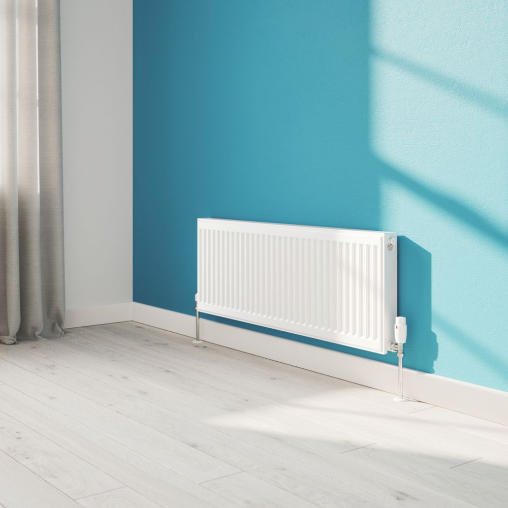 Flomasta Type 21 Double-Panel Plus Single Convector Radiator 400mm x 1200mm  White 3918BTU - Screwfix