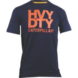 CAT Heavy Duty Short Sleeve Tee Shirt Black Medium 38" Chest