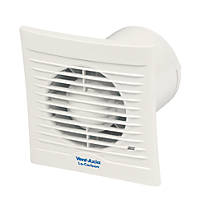 Vent-Axia 441625 100mm Axial Bathroom Extractor Fan with Timer White 230V