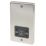 Hager  WRSO100BSB 1-Gang Dual Voltage Shaver Socket 115/230V ACV Brushed Steel with Black Inserts