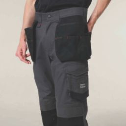 Hard Yakka Raptor Active Holster Work Trousers Graphite 36" W 32.5" L
