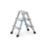 Zarges Aluminium 0.74m 3 Step Swingback A Frame Step Ladder