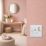 Varilight  13A 1-Gang 2-Pole Switched Socket Georgian White  with White Inserts