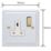 Varilight  13A 1-Gang 2-Pole Switched Socket Georgian White  with White Inserts
