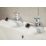 Bristan Timed Flow Chrome-Plated 98mm Push Button 2 Tap Holes Basin Pillar Tap