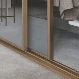 Spacepro Classic 3-Door Sliding Wardrobe Door Kit Oak Frame Oak / Mirror Panel 1760mm x 2260mm