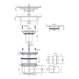 McAlpine TSG52WH Trapped Shower Gully 50mm Water Seal