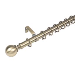 Cooke & Lewis Antique Brass Curtain Pole Set 28mm x 1.8 - 3.2m