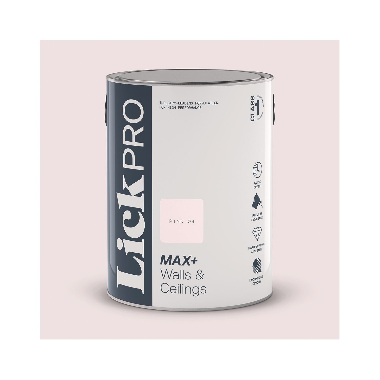 LickPro Max+ 5Ltr Pink 04 Matt Emulsion Paint (544JY)