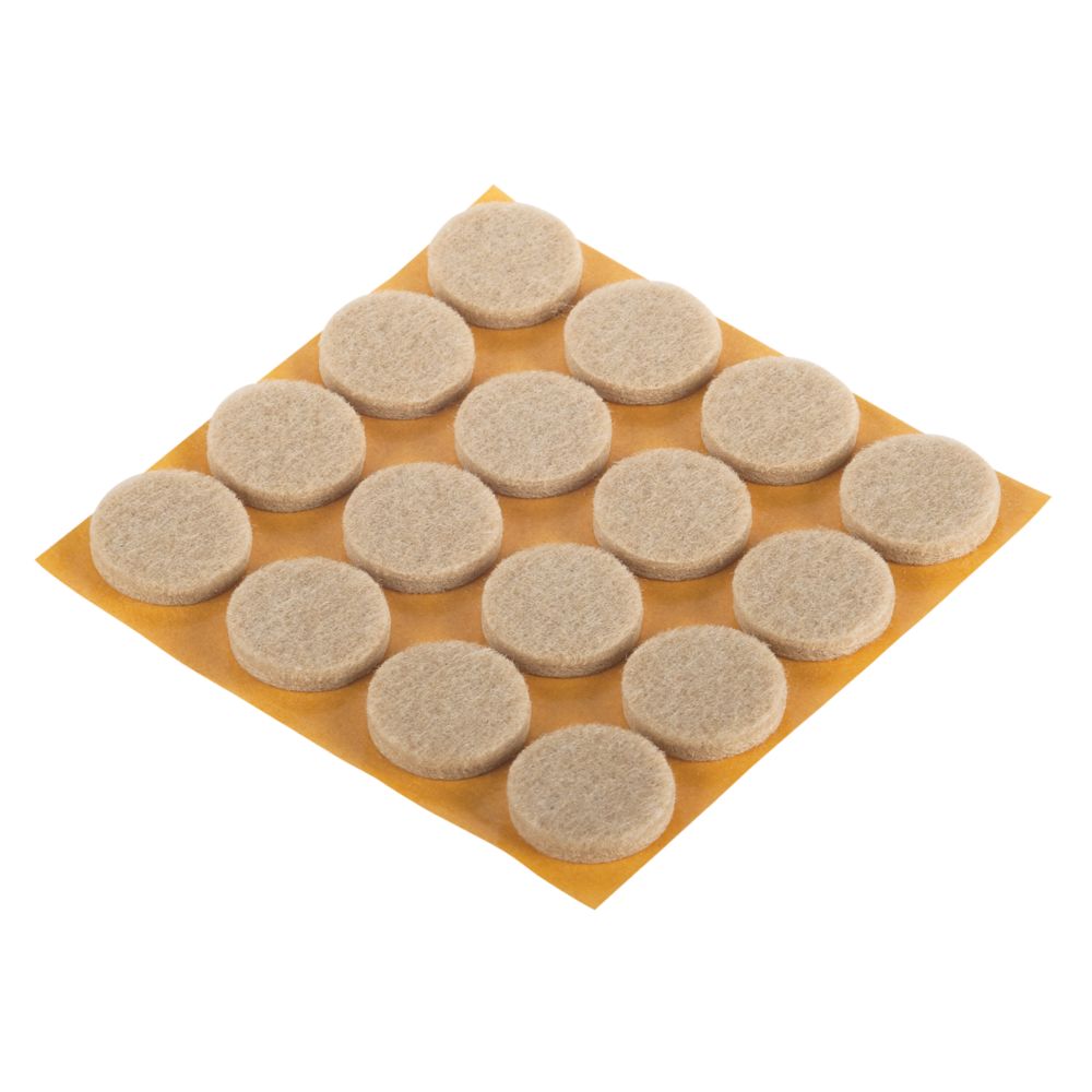 Fix-O-Moll Natural Round Self-Adhesive Parquet Gliders 22mm x 22mm