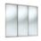 Spacepro Classic 3-Door Sliding Wardrobe Door Kit Nickel Frame Mirror Panel 2978mm x 2260mm