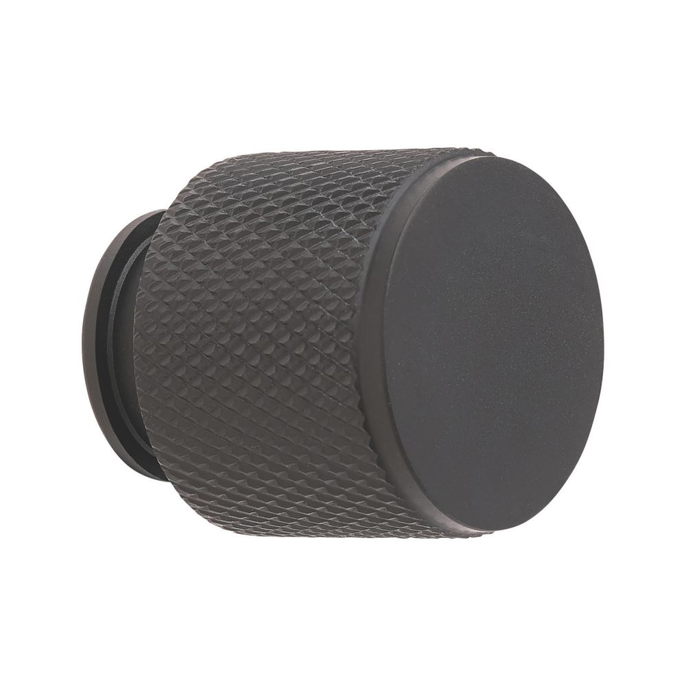 Elite Knobs & Handles Kensington Knurled Knob Matt Black 25mm
