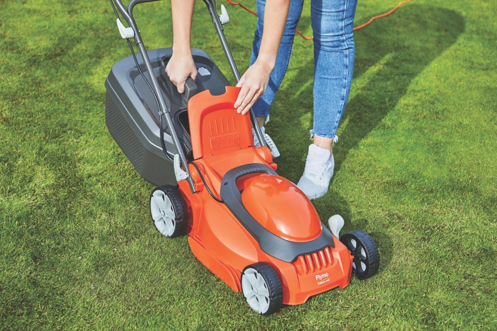 Electric lawn mower discount with roller argos