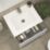 Newland  Single Drawer Wall-Mounted Vanity Unit with Basin Matt Pearl Grey 600mm x 450mm x 370mm