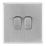 Arlec  10A 2-Gang 2-Way Light Switch  Stainless Steel