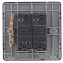 Arlec  10A 2-Gang 2-Way Light Switch  Stainless Steel