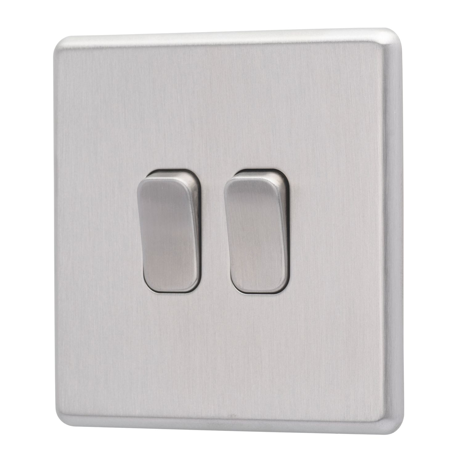 Arlec 10A 2-Gang 2-Way Light Switch Stainless Steel (544RU)