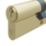 Smith & Locke Fire Rated 1 Star Double Double Cylinder Lock 45-50 (95mm) Polished Brass