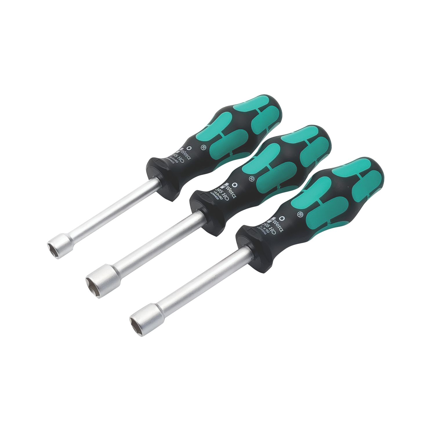Wera 395 HO/3 Sanitary Hollow Shaft Nutspinner Mixed Screwdriver Set 3 Pieces (544TX)