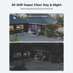 Reolink B320 Argus Solar & Battery-Powered White Wired or Wireless 3MP Indoor & Outdoor Bullet Camera