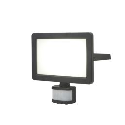LAP Weyburn Outdoor LED Floodlight With PIR Sensor Black 100W 14,800lm