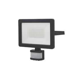 LAP Weyburn Outdoor LED Floodlight With PIR Sensor Black 100W 14,800lm