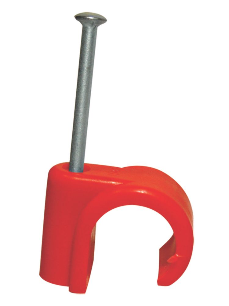 Talon 15mm Nail-In Clip Red 20 Pack | Pipe Clips | Screwfix.com