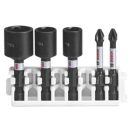 Bosch Impact Control Screwdriver Bits & Nutsetters 5 Piece Set