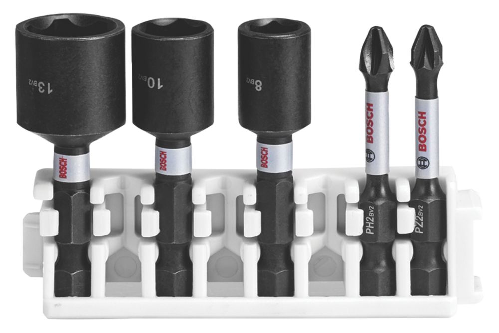Bosch Impact Control Screwdriver Bits & Nutsetters 5 Piece Set Screwfix