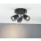 Knightsbridge  Round 3-Light Triple GU10 Ceiling Spotlight Matt Black