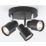 Knightsbridge  Round 3-Light Triple GU10 Ceiling Spotlight Matt Black