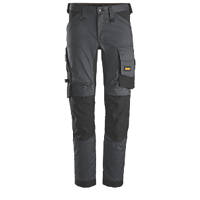 Snickers AllroundWork Multi-Pocket Trousers Grey / Black 33" W 32" L
